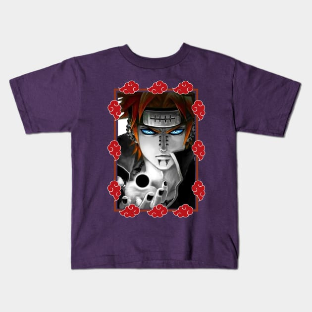 Pain Akatsuki Kids T-Shirt by Next Graffics